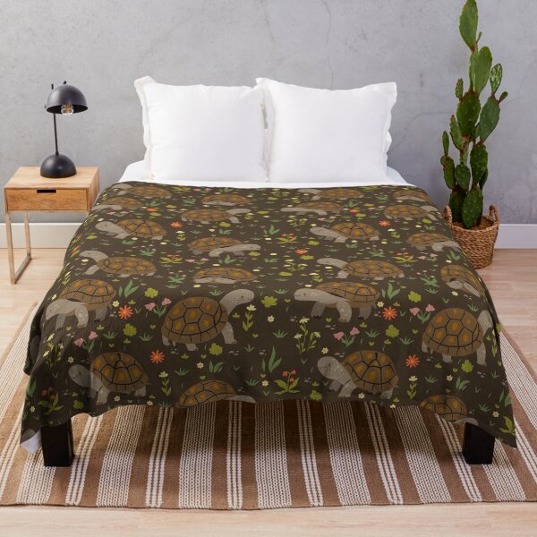Item preview, Brown Turtle Flowers Botanical designed and sold by AverilArt.