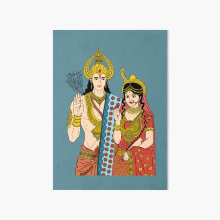Ravi Varma Hindu God Shree Ram Sita Paper Print