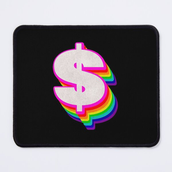 Item preview, Currency symbol ($) colorful 3d rainbow typography designed and sold by BeeMeCreative.