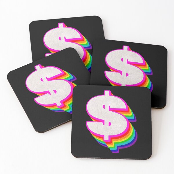 Item preview, Currency symbol ($) colorful 3d rainbow typography designed and sold by BeeMeCreative.