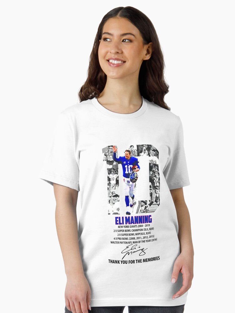 Eli Manning Thank You For The Memories Signature Short Sleeve T Shirt,  Hoodie For Men Women T-Shirt white Essential T-Shirt