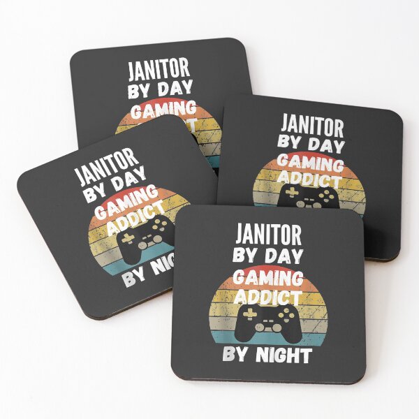 Item preview, Janitor By Day, Gaming Addict By Night designed and sold by Siosaia88.