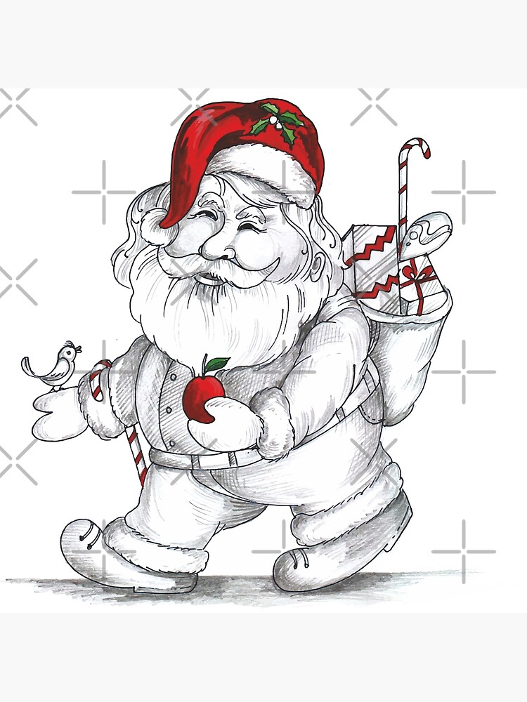 Christmas ⛄ Santa Claus drawing Outline ✍️❤️...... . . . Full Tutorial  video on my YouTube channel 👇❤️ (Somnath Khatua A... | Instagram