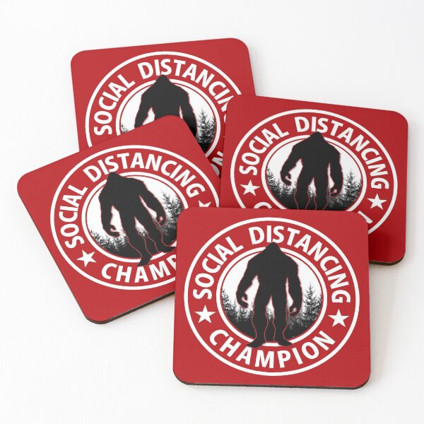 Item preview, Bigfoot Social Distancing Champion Red Circle designed and sold by StickerSector.