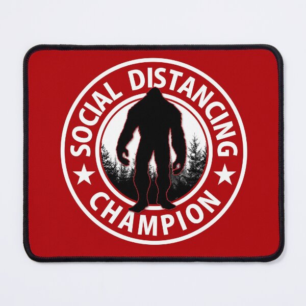 Item preview, Bigfoot Social Distancing Champion Red Circle designed and sold by StickerSector.