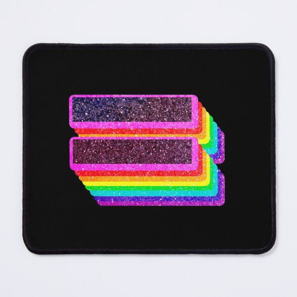 Item preview, Equal sign (=) colorful 3d rainbow typography designed and sold by BeeMeCreative.