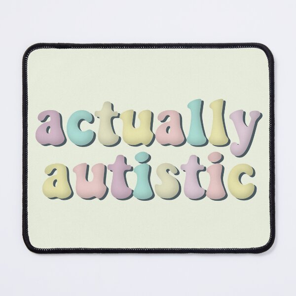 Item preview, Actually Autistic Retro Font Pastel Autism Awareness designed and sold by cashewdays.