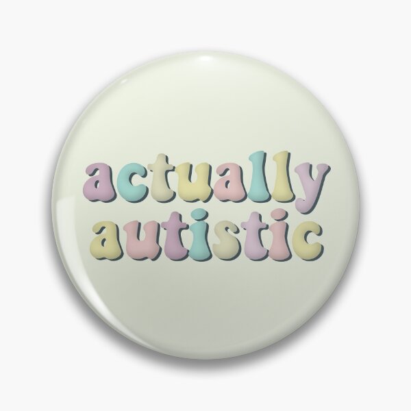 Item preview, Actually Autistic Retro Font Pastel Autism Awareness designed and sold by cashewdays.