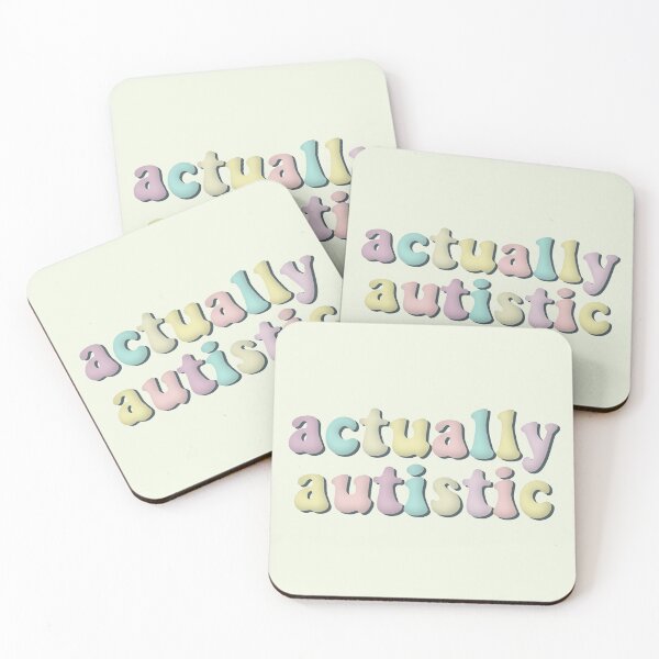 Item preview, Actually Autistic Retro Font Pastel Autism Awareness designed and sold by cashewdays.