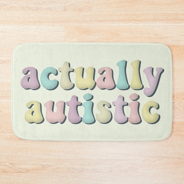 Item preview, Actually Autistic Retro Font Pastel Autism Awareness designed and sold by cashewdays.