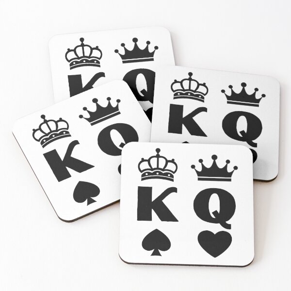 Item preview, King Of Spades Queen Of Hearts, King and Queen in black designed and sold by miraipa.