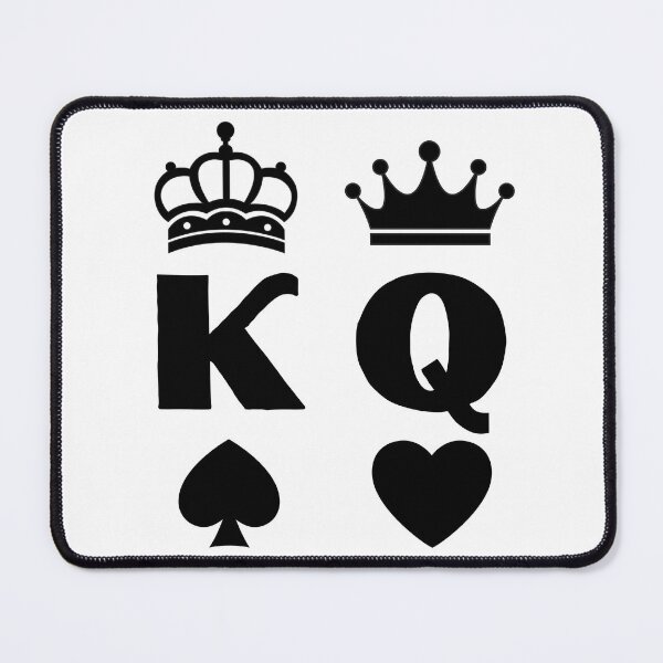 Item preview, King Of Spades Queen Of Hearts, King and Queen in black designed and sold by miraipa.