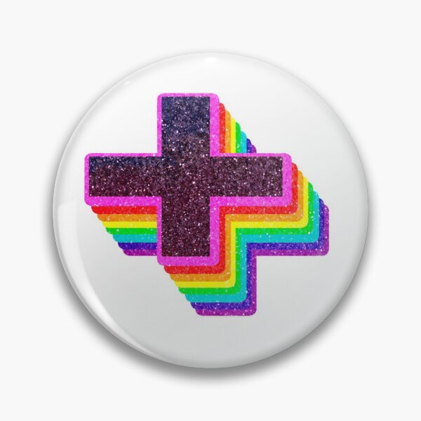 Item preview, Addition sign (+) colorful 3d rainbow typography designed and sold by BeeMeCreative.