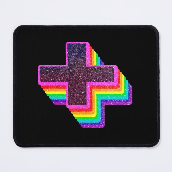 Item preview, Addition sign (+) colorful 3d rainbow typography designed and sold by BeeMeCreative.