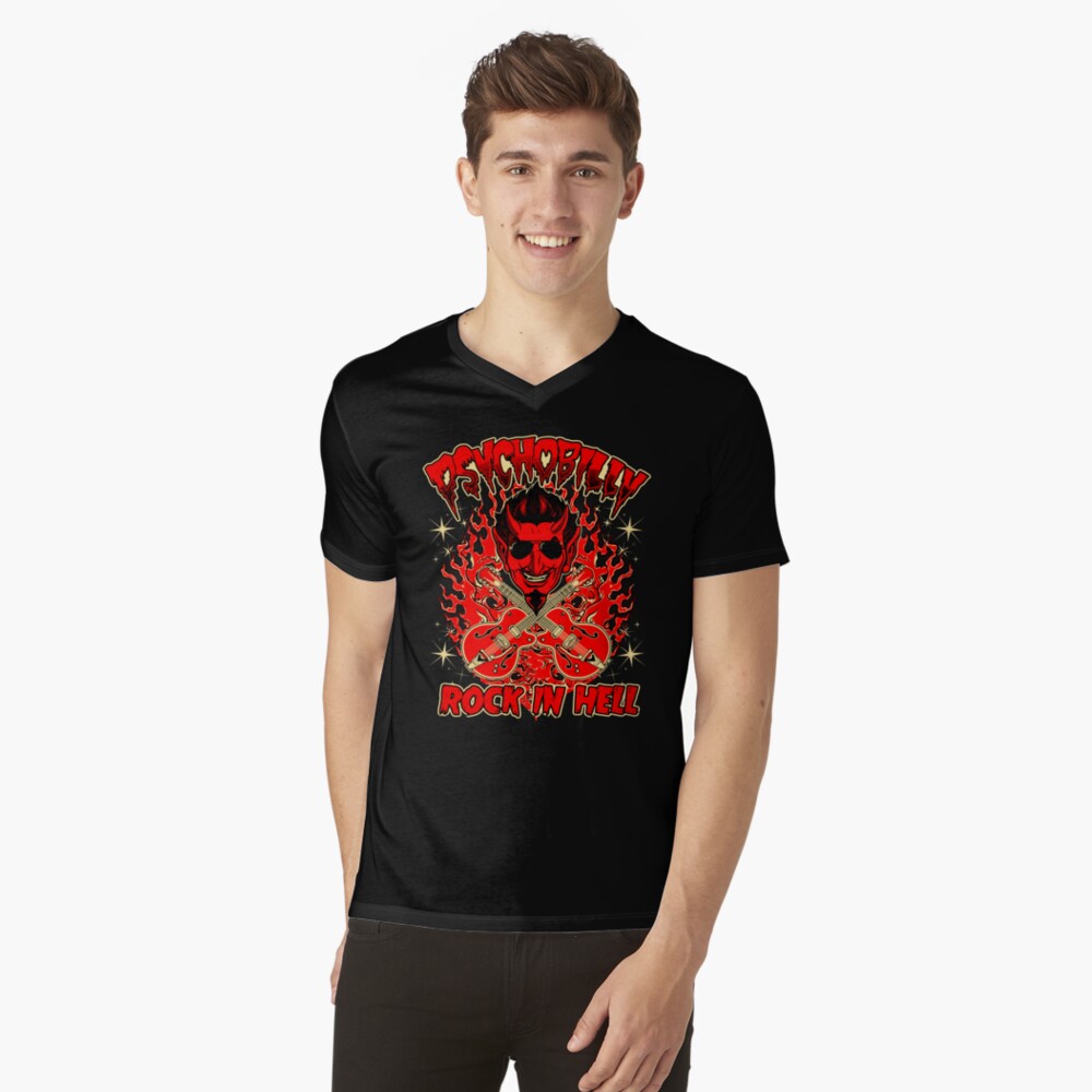 Graisseurs Rock And Roll Homme T-Shirt Classique Voiture Rockabilly  Psychobilly