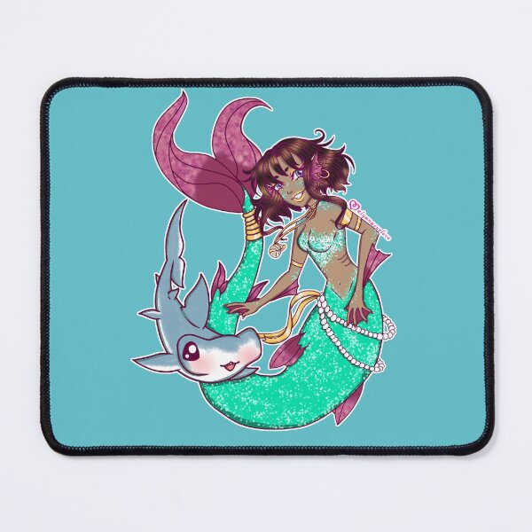 Item preview, Mermaid and their pet shark! designed and sold by EternalBlossom1.