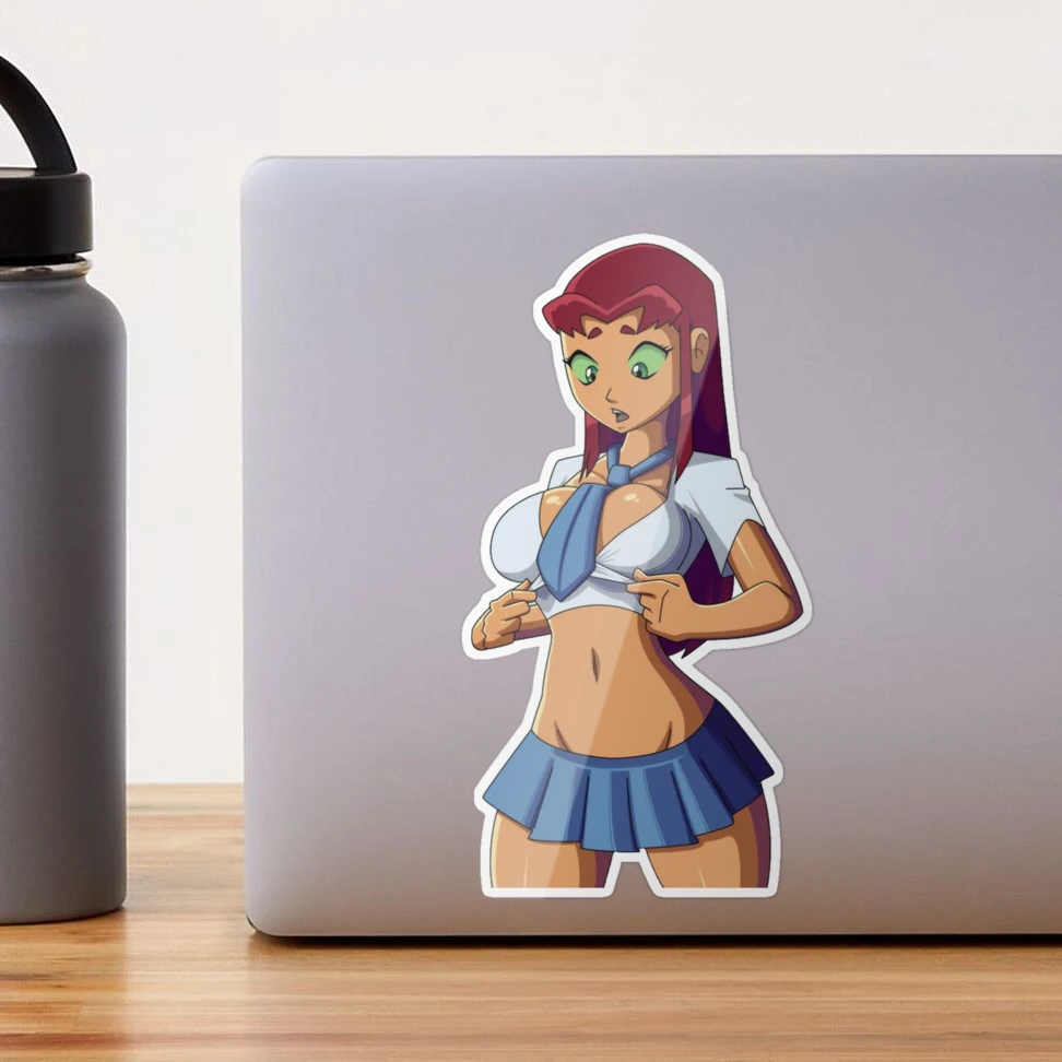 Starfire Schoolgirl Ecchi #002 Glossy Sticker