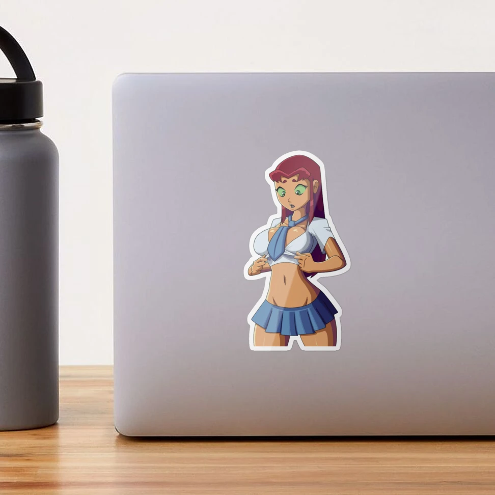 Starfire Schoolgirl Ecchi #002 Glossy Sticker