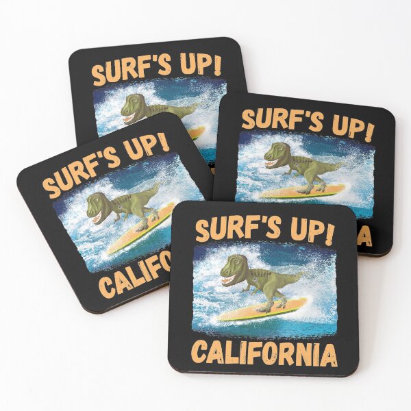 Item preview, T Rex Surf's Up! California Surfing Lovers  designed and sold by fairviewdesign.