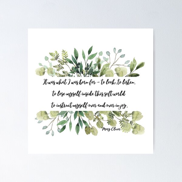Item preview, Born for Joy | Mary Oliver designed and sold by ArtistVenus.