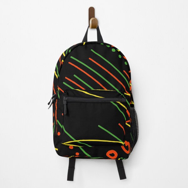 Item preview, Funky Festive Zig Zag Abstract Art Pattern on Black v2 designed and sold by that5280lady.