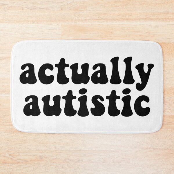 Item preview, Actually Autistic Retro Font Black Autism Awareness designed and sold by cashewdays.