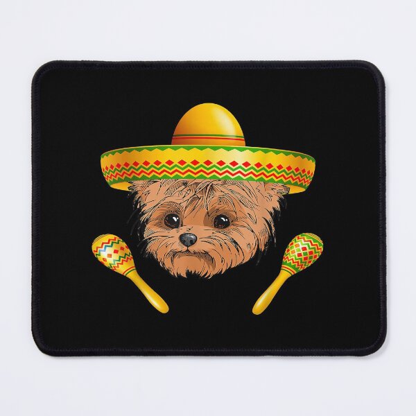 Item preview, Funny Cinco De Mayo Yorkie Sombrero Maracas designed and sold by Andrea146.