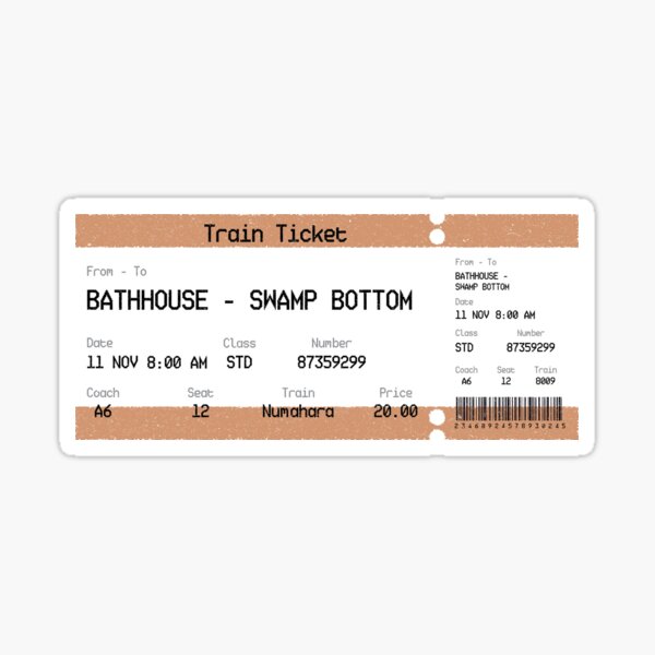Billete de tren Spirited Away Pegatina