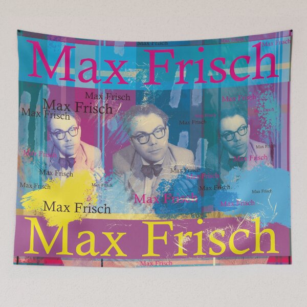 Artikelvorschau, vintage Porträt, Schweizer Schriftsteller Max Frisch entworfen und verkauft von Mauswohn.