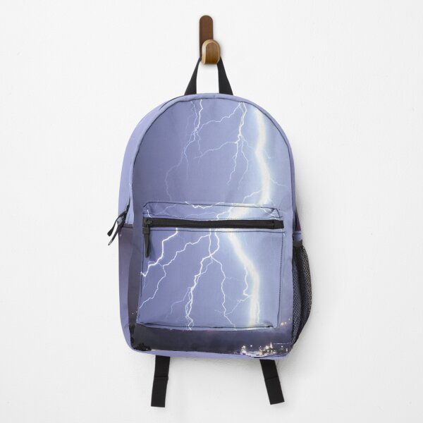Item preview, "Giant Double Lightning Bolts" over small church designed and sold by sublimepw.