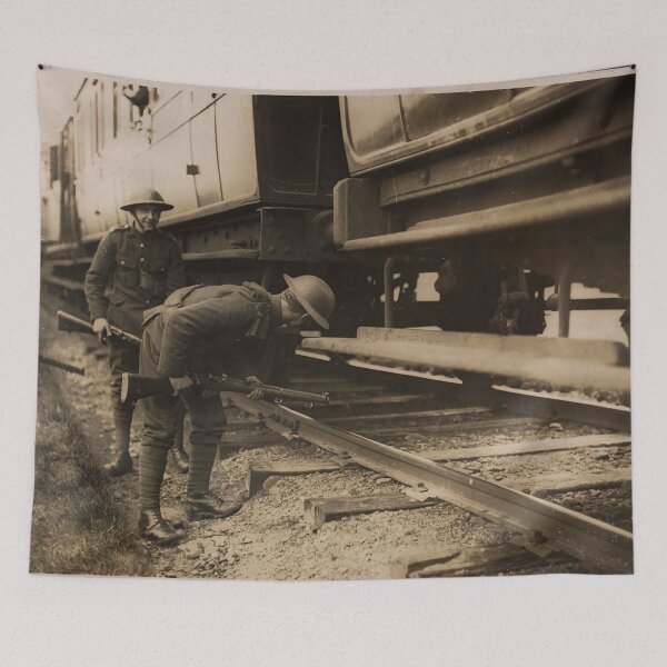 Item preview, BRITISH SOLDIERS SEARCHING TRAINS designed and sold by Night-parade.