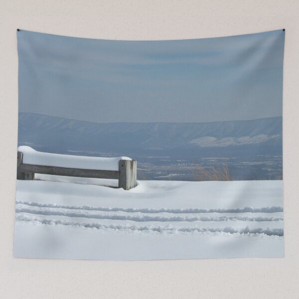 Item preview, Snow covered Bench on top of the Mountain  designed and sold by sublimepw.