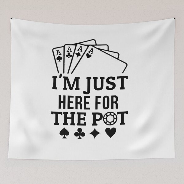 Item preview, I'm Just Here For The Pot T-shirt, Funny Poker Shirt, Casino Shirt, Poker Player Gift, Poker Tee Women, Gambling T-shirt designed and sold by Djikou.