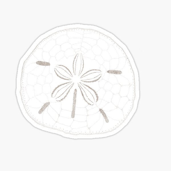 Artikel-Vorschau von Sand Dollar Dreams Beige auf Weiß - Pointilist Art, designt und verkauft von Jillianamatt.