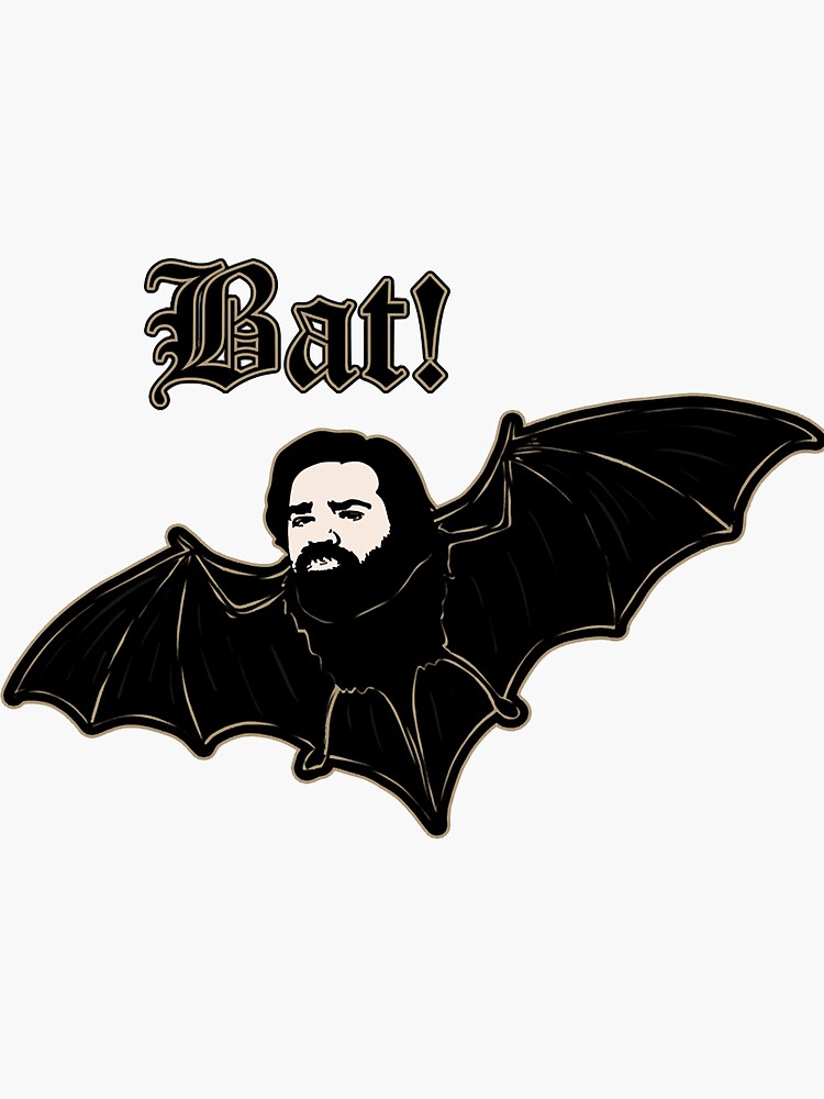 Aperçu 3 sur 3. Sticker avec l'œuvre Laszlo - BAT créée et vendue par MindiLevijoki.
