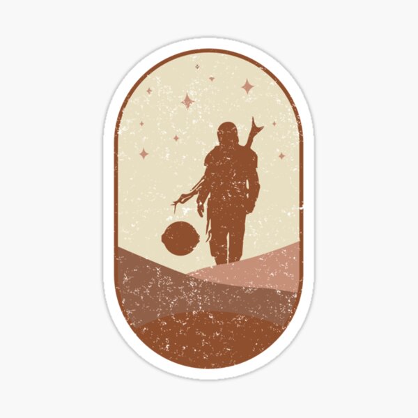 Mando _amp_ Child Retro Sticker