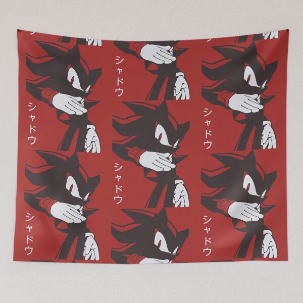 Item preview, Normal Black Shadow Hedgehog anime manga style Background Red designed and sold by discreetgeeks.
