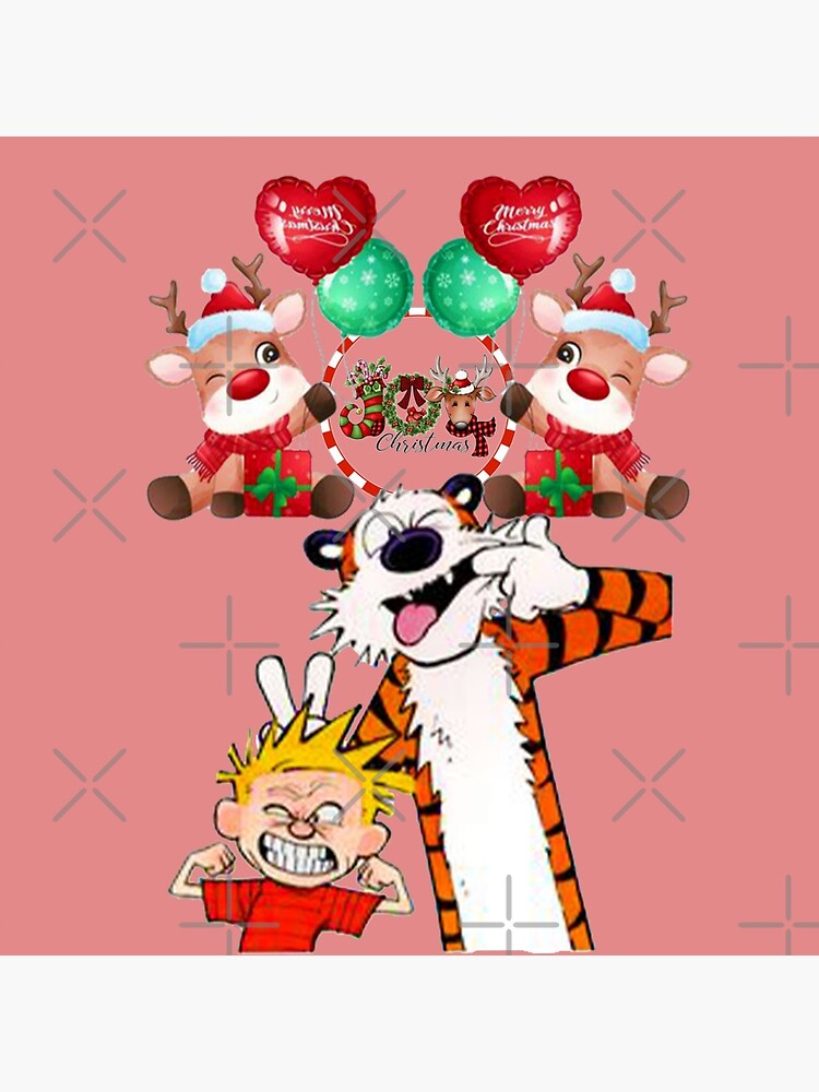 Calvin And Hobbes Smiling Happy Holidays Poster For Sale By