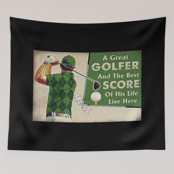Item preview, Golf A Great Golfer And The Best Score Of His Life Live Here - Golf Player Poster For Men designed and sold by PaulaSpringArt.