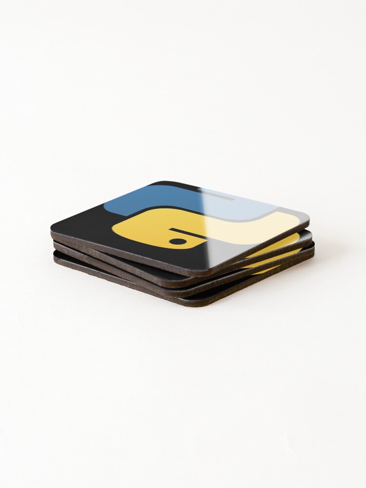 Thumbnail 4 of 5, Coasters (Set of 4), Python Logo Merchandise Essential designed and sold by CedricDavis.