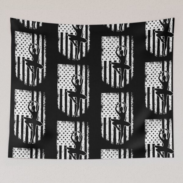 Item preview, Ballet Dance American Flag Retro White designed and sold by VannaShanha.
