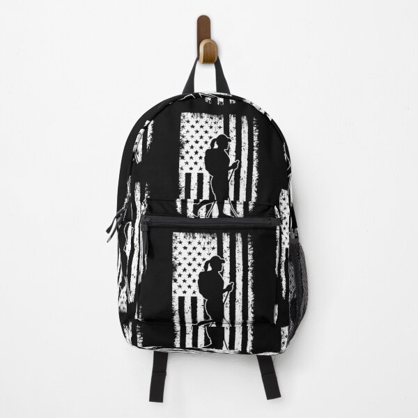 Item preview, Hiking American Flag Retro White designed and sold by VannaShanha.
