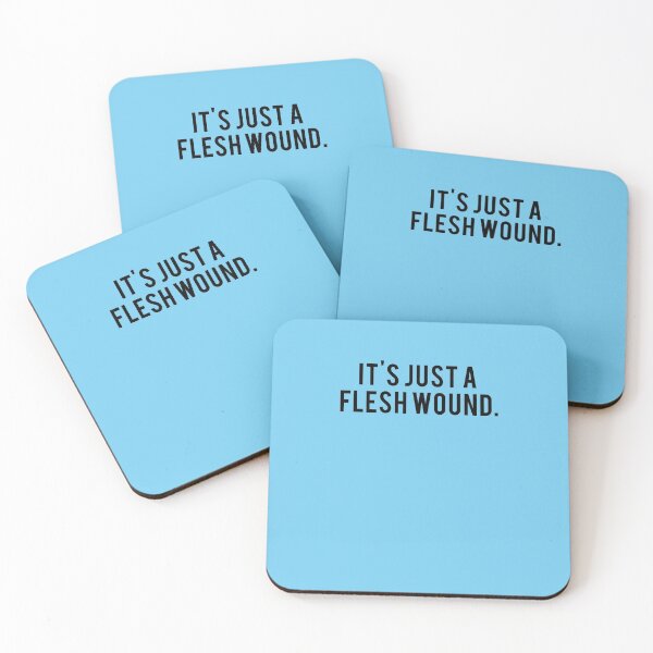 Item preview, It&x27;s Just a Flesh Wound - Monty Python and the Holy Grail Movie Fan Text Art Sticker designed and sold by JulianArens.