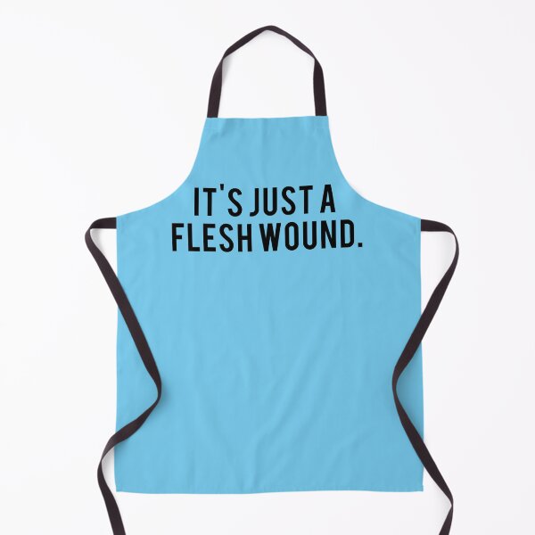 Artikelvorschau, Es ist nur eine Fleischwunde - Monty Python und der Heilige Gral Film Fan Text Art Sticker entworfen und verkauft von JulianArens.