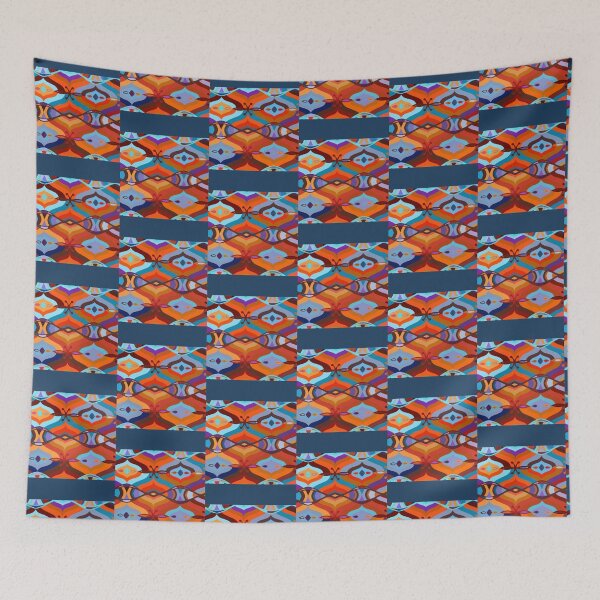 Item preview, Beauty of Ikat print pattern floor pillow      designed and sold by EVintageGallery.