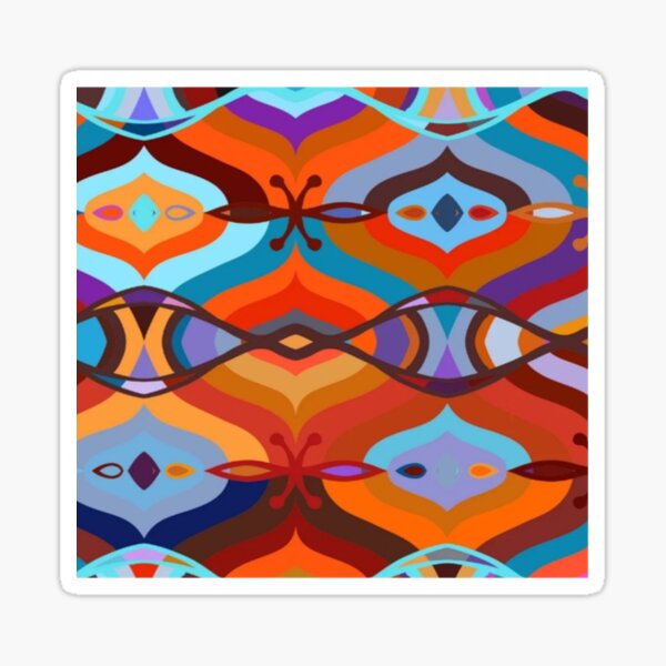 Item preview, Beauty of Ikat print pattern floor pillow      designed and sold by EVintageGallery.