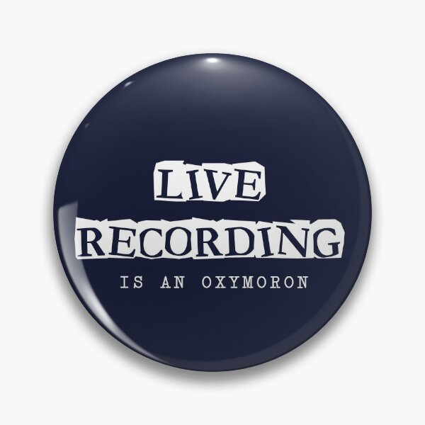 Item preview, Oxymoron: LIVE RECORDING (white) funny contradiction designed and sold by SolidEarthArt.