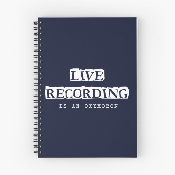 Item preview, Oxymoron: LIVE RECORDING (white) funny contradiction designed and sold by SolidEarthArt.