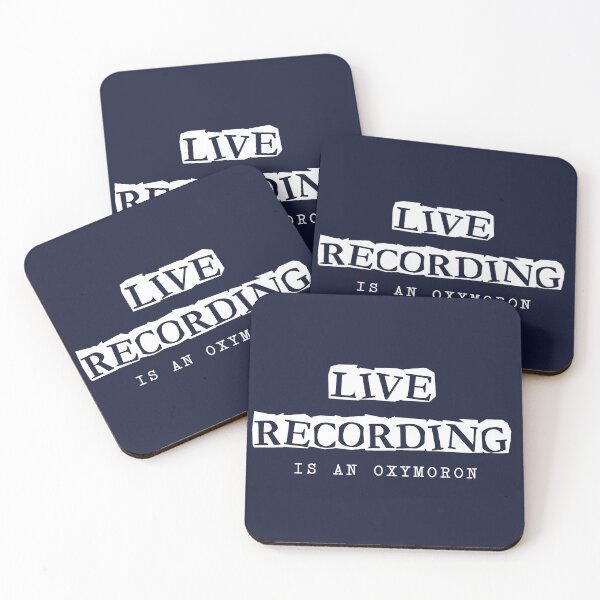 Item preview, Oxymoron: LIVE RECORDING (white) funny contradiction designed and sold by SolidEarthArt.