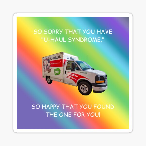 Uhaul Lesbian Couple Moving In Together Sticker For Sale By Monktee Redbubble